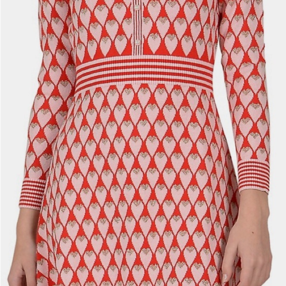 Lili Sidonio Collection Retro- Red and White Long Sleeve Dress